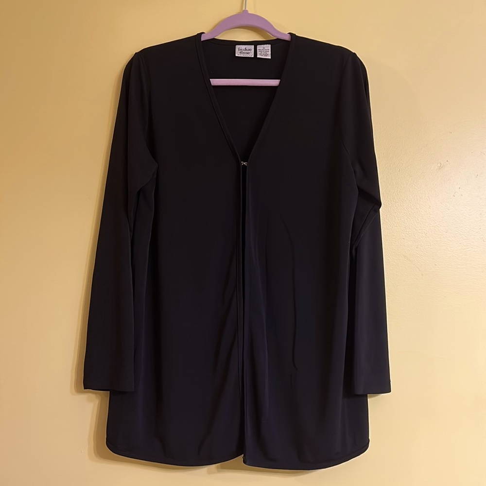 Long Sleeve Black Maternity Cardigan